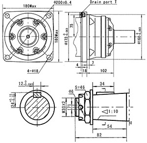 Abmessung Hydraulikmotor CPMTW500K